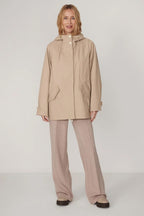 Varley Orlen Short Rain Jacket in Light Taupe