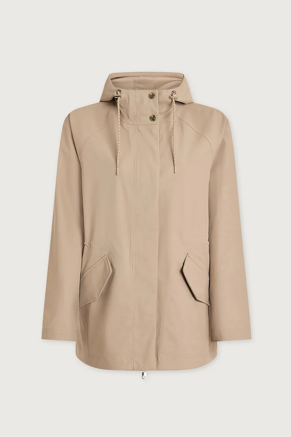 Varley Orlen Short Rain Jacket in Light Taupe
