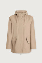 Varley Orlen Short Rain Jacket in Light Taupe