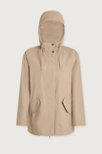 Varley Orlen Short Rain Jacket in Light Taupe