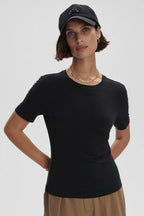 Varley Regina Fitted Tee in Black