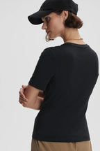 Varley Regina Fitted Tee in Black