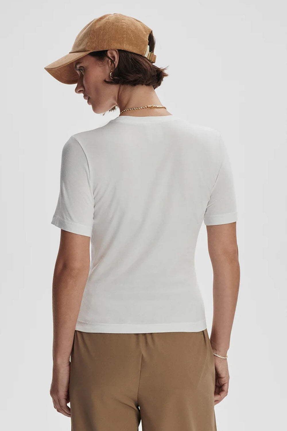 Varley Regina Fitted Tee in White