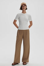Varley Regina Fitted Tee in White