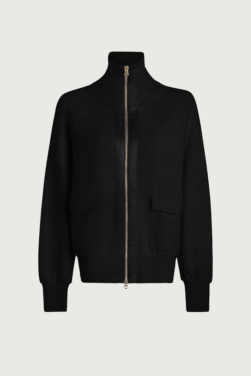 Varley Roxbury Zip Through Sweat in Black
