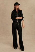 Varley Roxbury Zip Through Sweat in Black