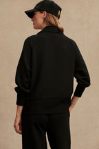 Varley Roxbury Zip Through Sweat in Black