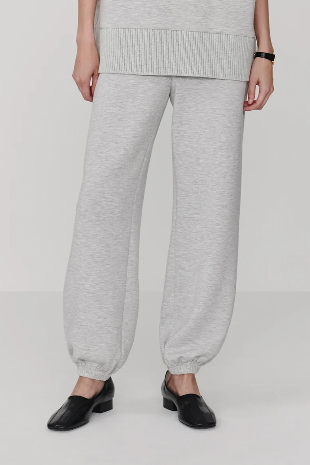 Varley The Classic Cuff Pant 28.5 in Light Grey Marl