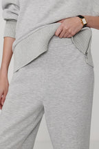 Varley The Classic Cuff Pant 28.5 in Light Grey Marl