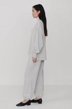 Varley The Classic Cuff Pant 28.5 in Light Grey Marl