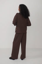 Varley The Extra Wide Leg Pant 29.5 in Coffee Bean Marl