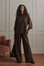 Varley The Extra Wide Leg Pant 29.5 in Coffee Bean Marl