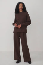 Varley The Extra Wide Leg Pant 29.5 in Coffee Bean Marl