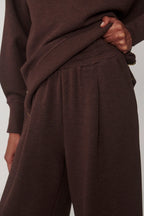 Varley The Extra Wide Leg Pant 29.5 in Coffee Bean Marl