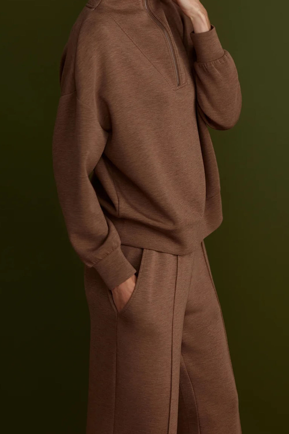Varley The Wide Leg Pant 30 in Golden Bronze Marl