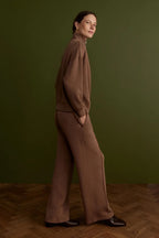 Varley The Wide Leg Pant 30 in Golden Bronze Marl