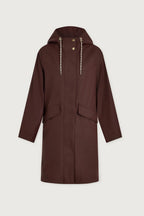 Varley Tovera Long Rain Jacket in Deep Mahogany