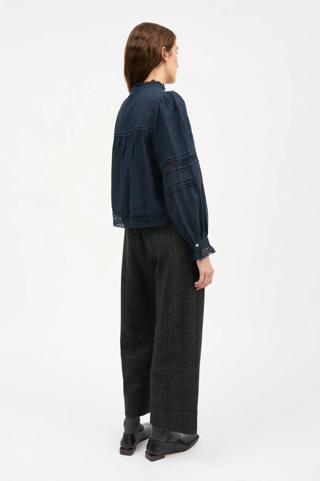 Skall Studio Velina Shirt in Dark Navy