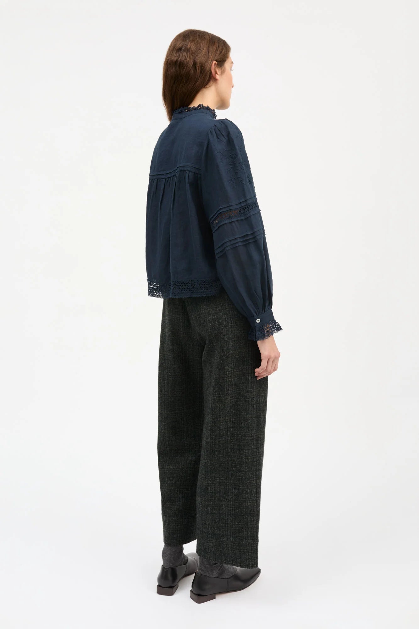 Skall Studio Velina Shirt in Dark Navy