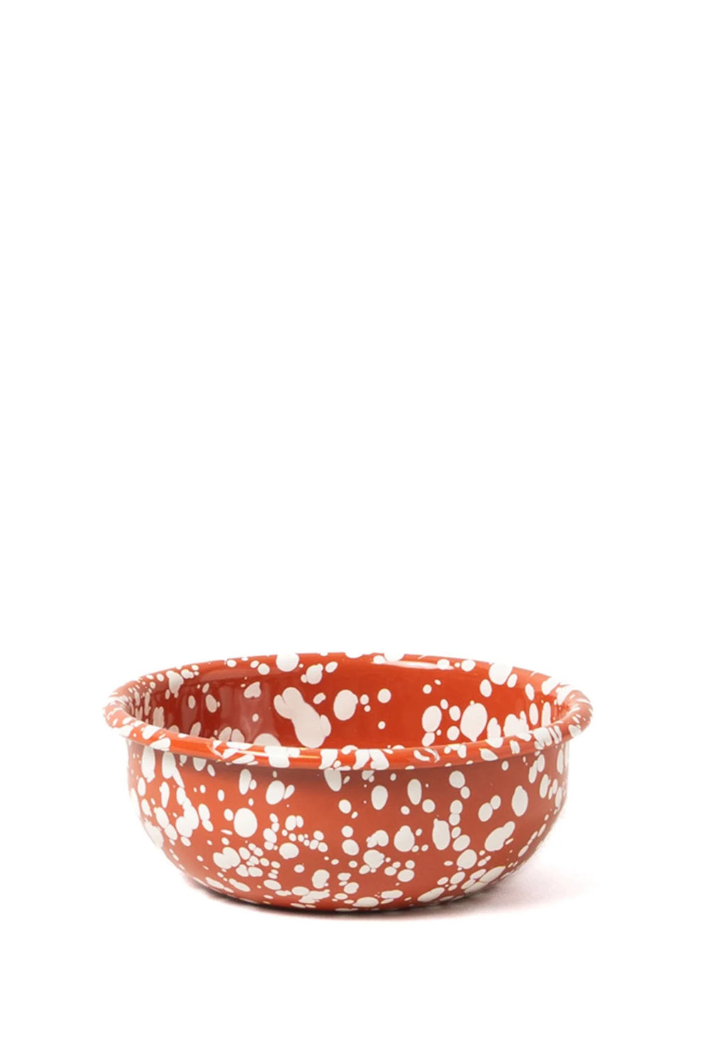 Yod & Co Splatter Enamel Snack Bowl in Cream / Teracotta