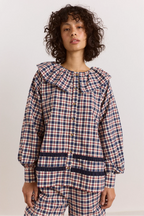 Damson Madder Aletta PJ Set in Cherry Navy Check