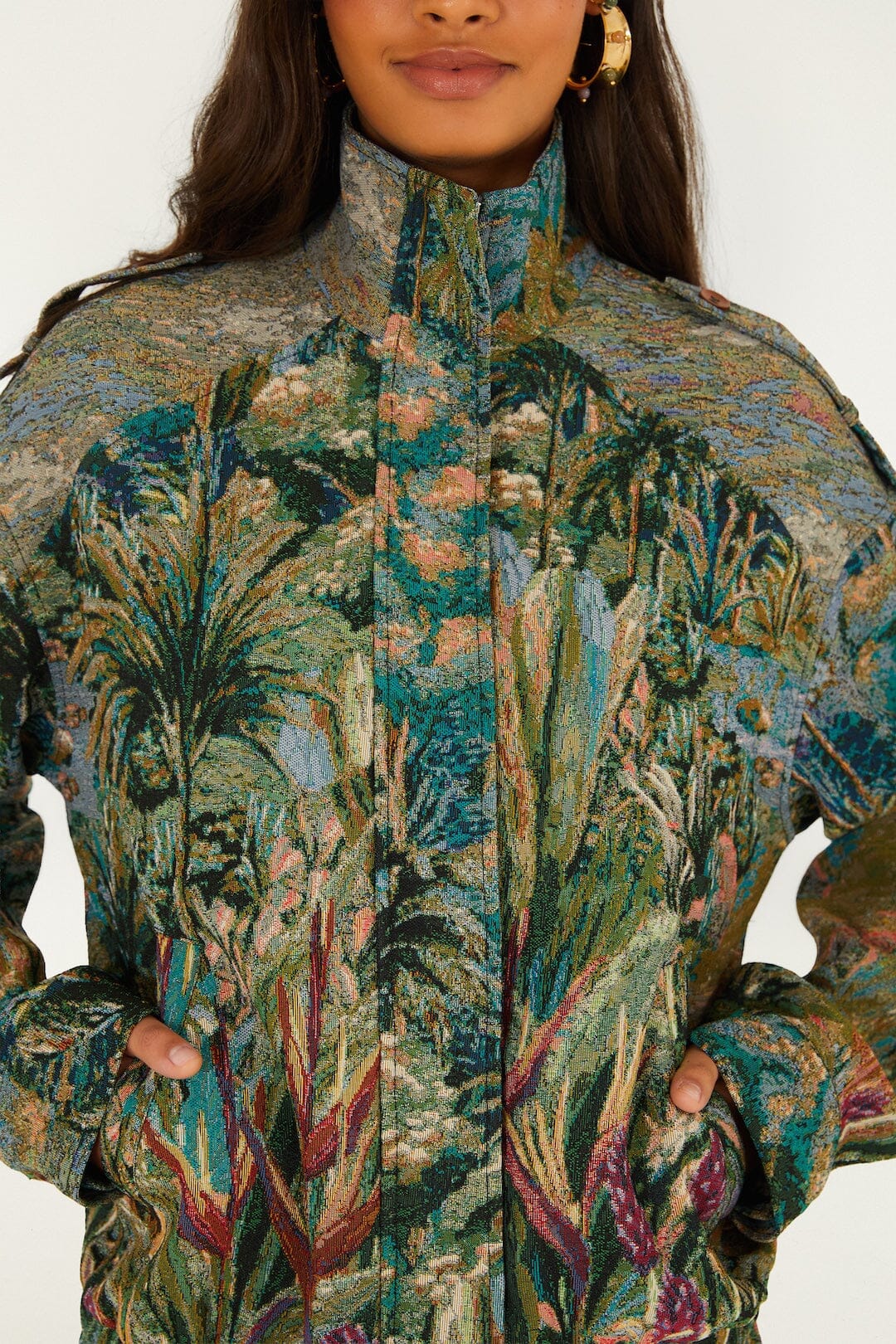 Farm Rio Petricor Multicolour Short Jacquard Jacket