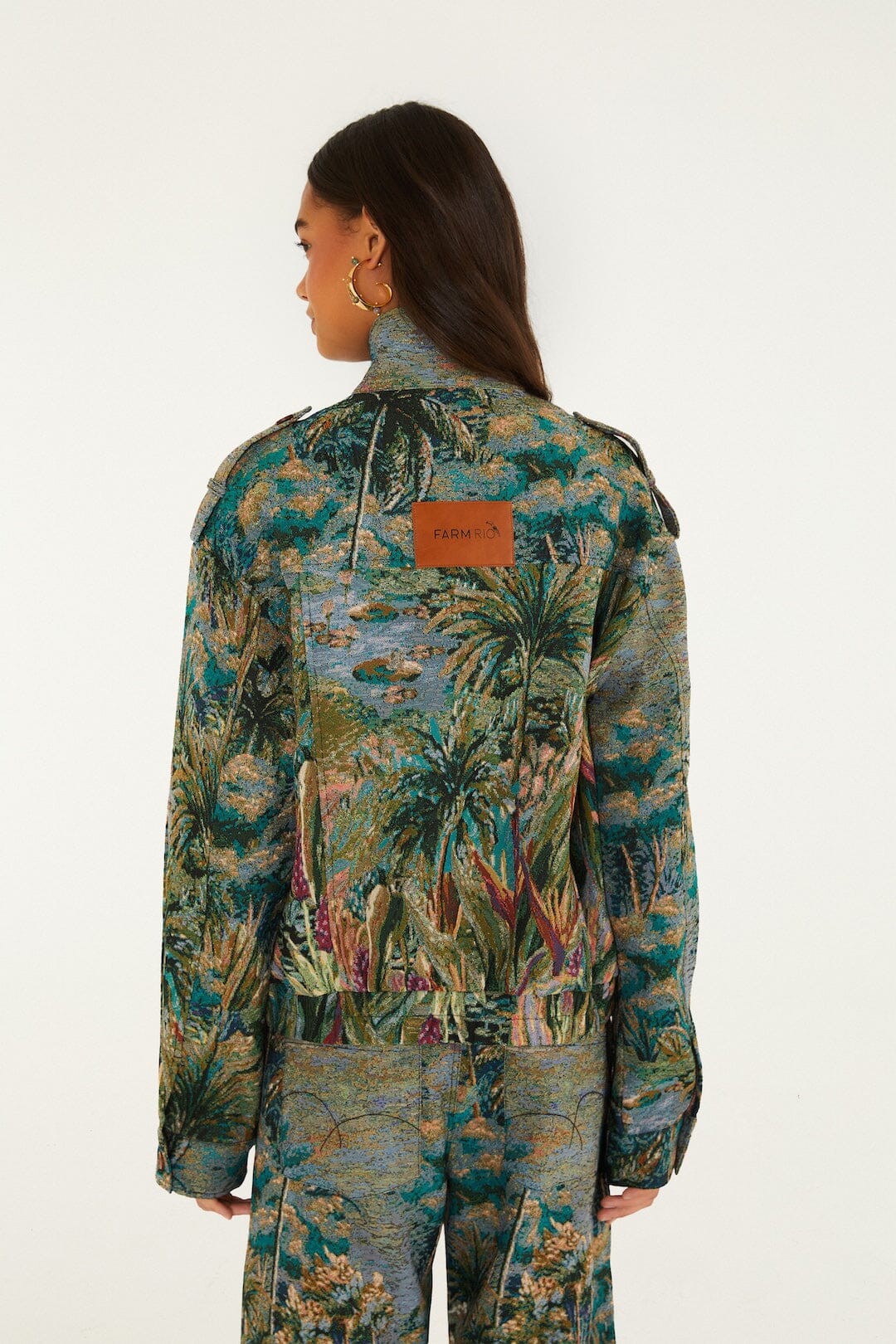 Farm Rio Petricor Multicolour Short Jacquard Jacket