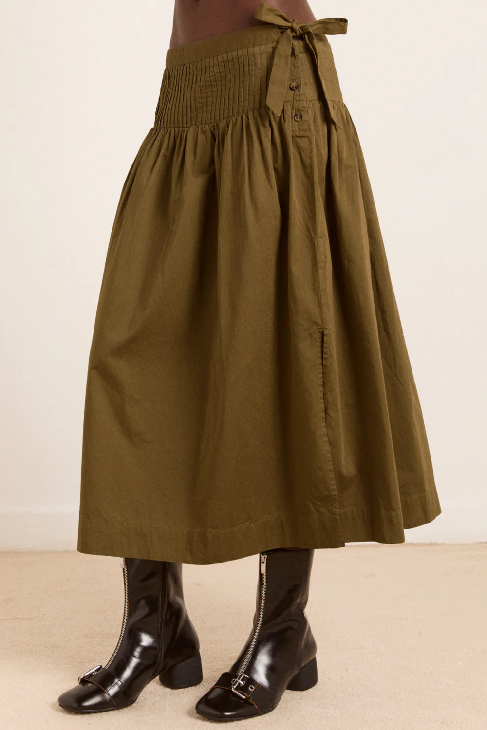 Damson Madder Josie Skirt in Olive
