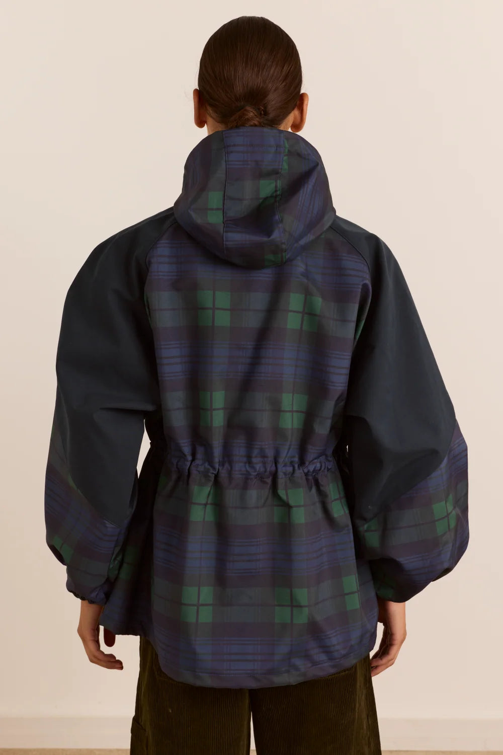Damson Madder Liu Raincoat in Navy Check