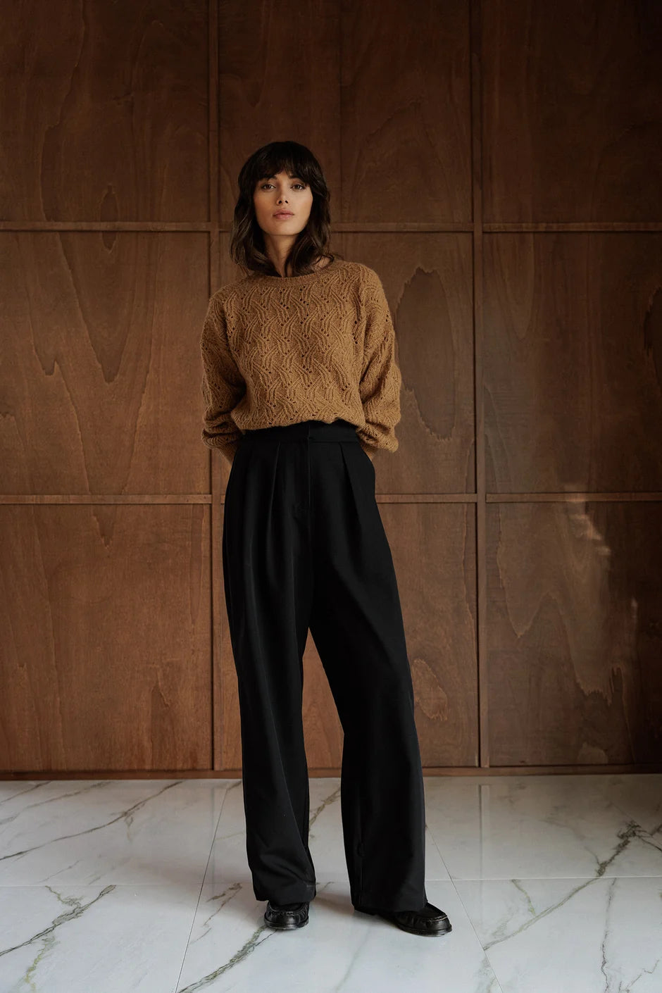 Indi & Cold Alpaca Jumper in Camel