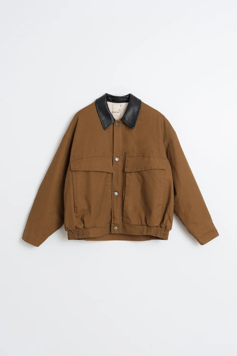 Indi & Cold Washed Effect Quilted Jacket in Toffee